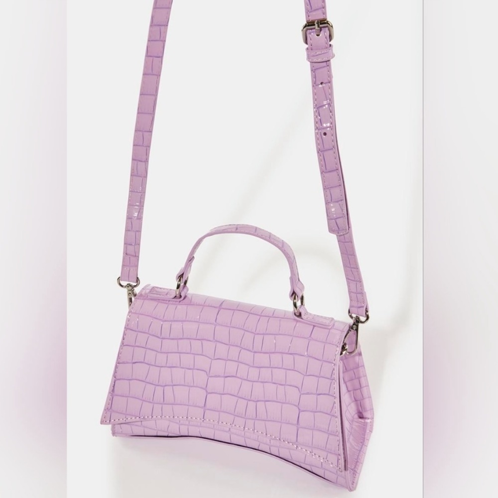 Public Desire Remmy Lilac Croc Handbag